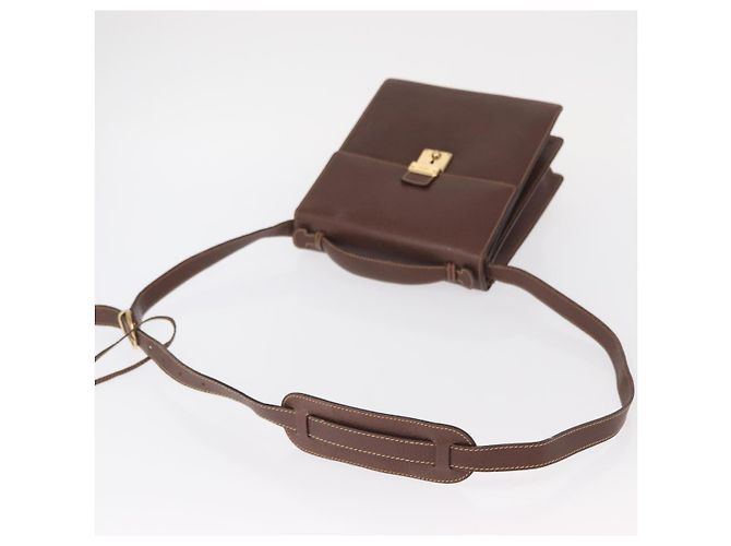 Borsa a Spalla in Pelle Gucci Oro Marrone Auth 155188 D'oro - vista 9