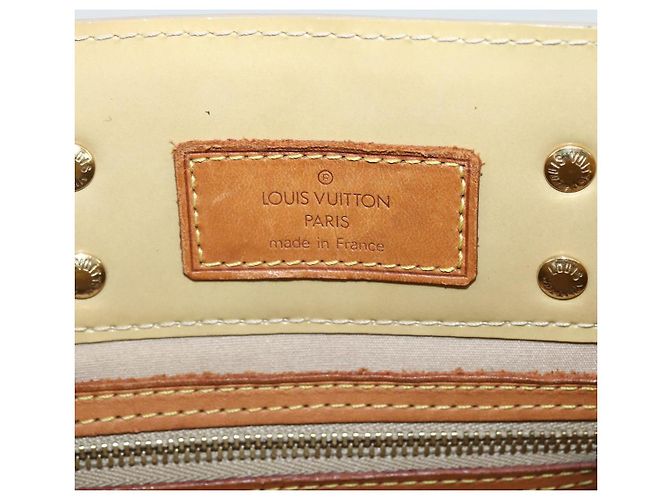 LOUIS VUITTON Borsa a Mano Monogram Vernis Reade PM Beige M91334 LV Auth 144987 - vista 10