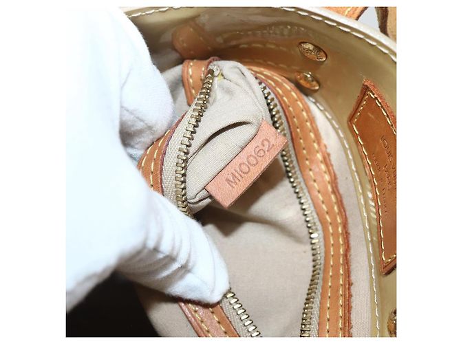LOUIS VUITTON Borsa a Mano Monogram Vernis Reade PM Beige M91334 LV Auth 144987 - vista 12