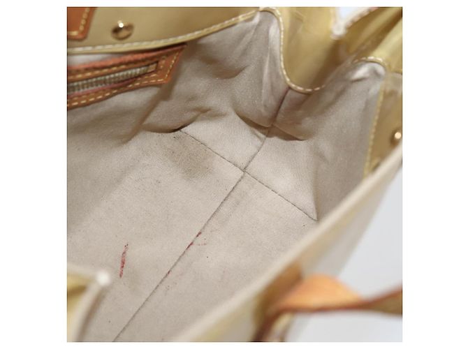 LOUIS VUITTON Borsa a Mano Monogram Vernis Reade PM Beige M91334 LV Auth 144987 - vista 18
