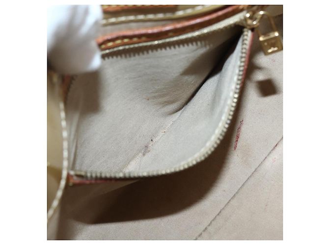 LOUIS VUITTON Borsa a Mano Monogram Vernis Reade PM Beige M91334 LV Auth 144987 - vista 20