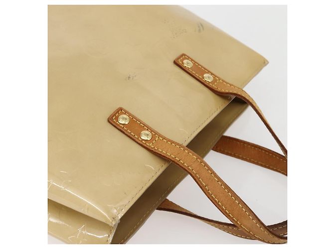 LOUIS VUITTON Borsa a Mano Monogram Vernis Reade PM Beige M91334 LV Auth 144987 - vista 6