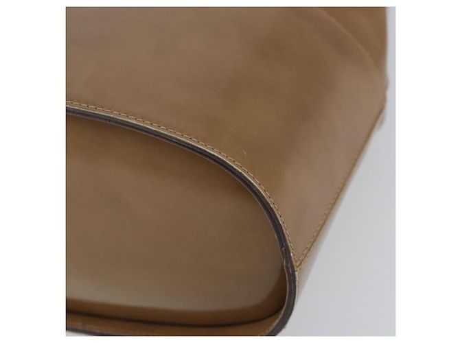 Bolso de Hombro con Cadena Salvatore Ferragamo Esmalte Beige Oro Auth 143680 Dorado - vista 10