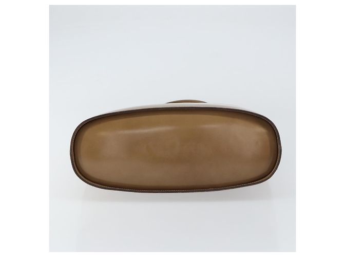 Bolso de Hombro con Cadena Salvatore Ferragamo Esmalte Beige Oro Auth 143680 Dorado - vista 9