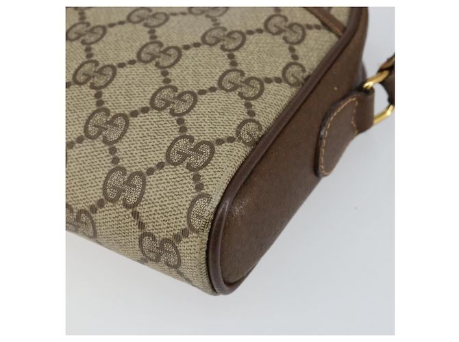 Borsa a spalla Gucci GG Canvas Web Sherry Line in pelle PVC beige e rossa Auth 146150 Rosso Verde - vista 10