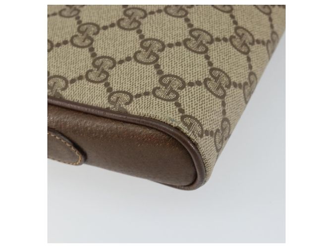 Borsa a spalla Gucci GG Canvas Web Sherry Line in pelle PVC beige e rossa Auth 146150 Rosso Verde - vista 11