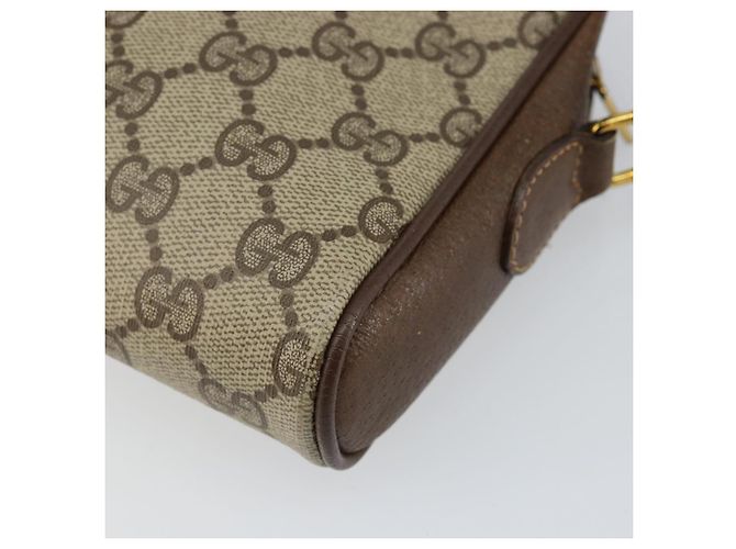 Borsa a spalla Gucci GG Canvas Web Sherry Line in pelle PVC beige e rossa Auth 146150 Rosso Verde - vista 12