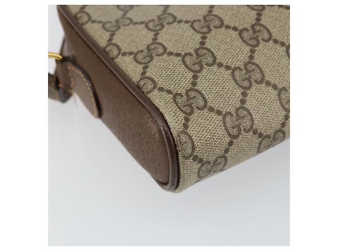 Borsa a spalla Gucci GG Canvas Web Sherry Line in pelle PVC beige e rossa Auth 146150 Rosso Verde - vista 13