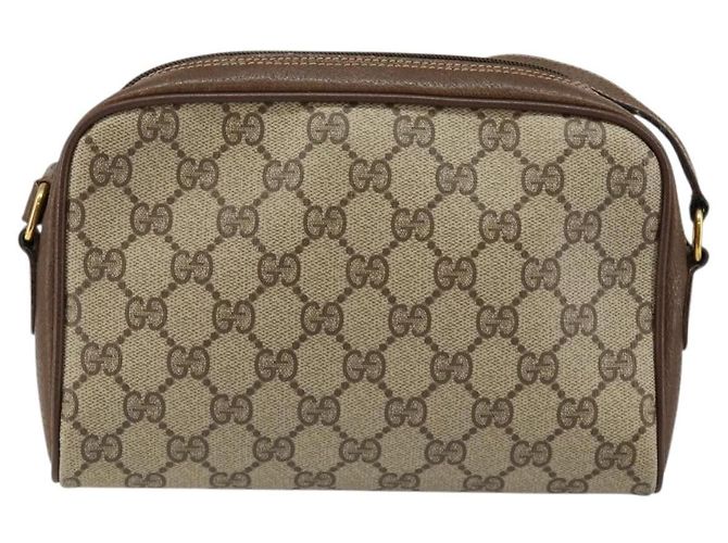 Borsa a spalla Gucci GG Canvas Web Sherry Line in pelle PVC beige e rossa Auth 146150 Rosso Verde - vista 3