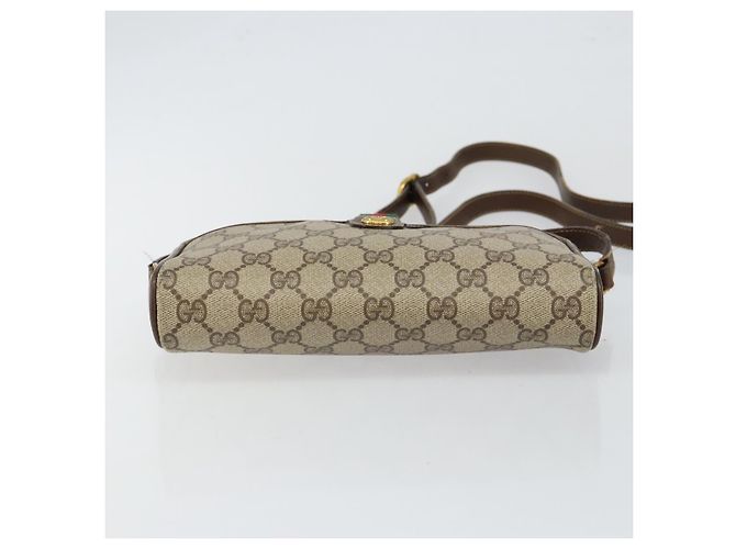 Borsa a spalla Gucci GG Canvas Web Sherry Line in pelle PVC beige e rossa Auth 146150 Rosso Verde - vista 9