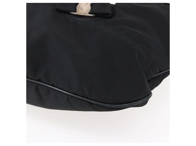 Borsa Vala in Nylon e Pelle Salvatore Ferragamo 2 in 1 Nero Argento Auth BA6809 - vista 12