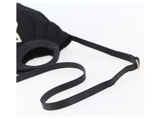 Borsa Vala in Nylon e Pelle Salvatore Ferragamo 2 in 1 Nero Argento Auth BA6809 - vista 8