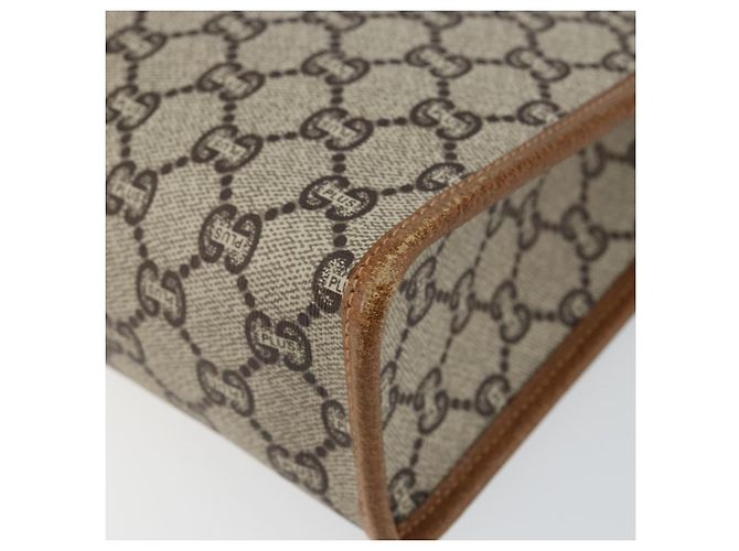 GUCCI GG Plus Supreme Clutch Bag PVC Beige Oro Auth ep11196 D'oro - vista 10