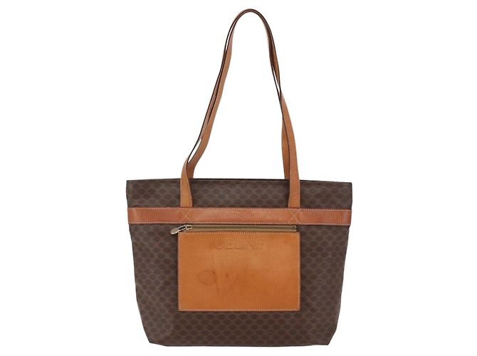 Céline CELINE Macadam Canvas Tote Bag aus PVC-Leder in Braun Auth ki6109 - Ansicht 2