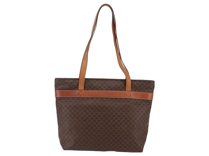 Céline CELINE Macadam Canvas Tote Bag aus PVC-Leder in Braun Auth ki6109 - Ansicht 3
