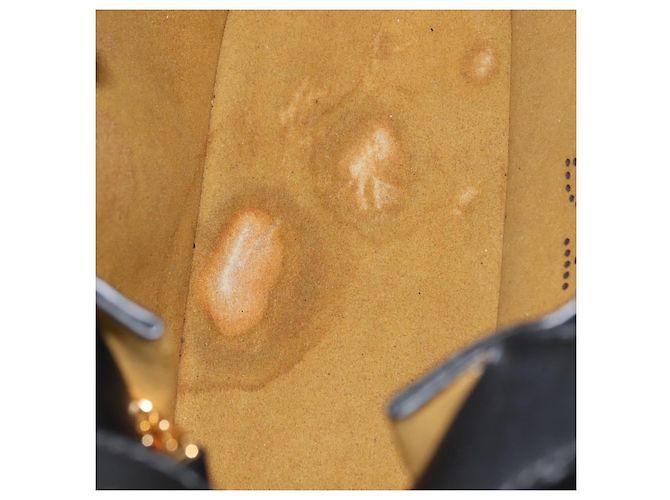 Autre Marque Borsa tote Stella logo in poliestere nero e oro Auth BA6613 D'oro - vista 17