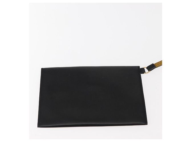 Autre Marque Borsa tote Stella logo in poliestere nero e oro Auth BA6613 D'oro - vista 21