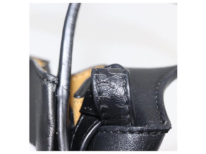 Autre Marque Borsa tote Stella logo in poliestere nero e oro Auth BA6613 D'oro - vista 24