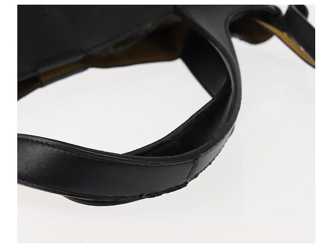 Autre Marque Borsa tote Stella logo in poliestere nero e oro Auth BA6613 D'oro - vista 7