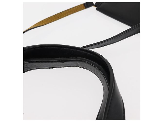 Autre Marque Borsa tote Stella logo in poliestere nero e oro Auth BA6613 D'oro - vista 8