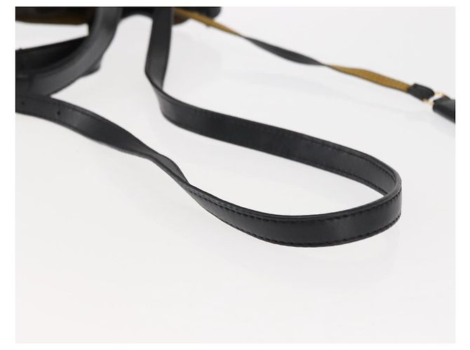 Autre Marque Borsa tote Stella logo in poliestere nero e oro Auth BA6613 D'oro - vista 9