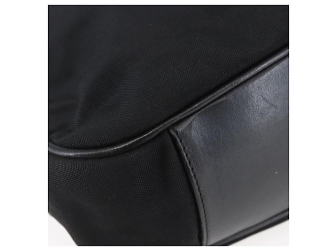 Borsa a mano in nylon nero e argento Gucci Bamboo 001 1638 3754 Auth ep11006 - vista 11