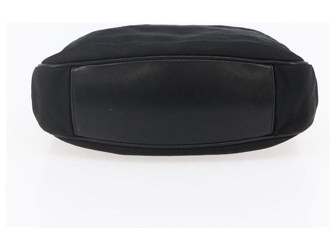 Borsa a mano in nylon nero e argento Gucci Bamboo 001 1638 3754 Auth ep11006 - vista 9