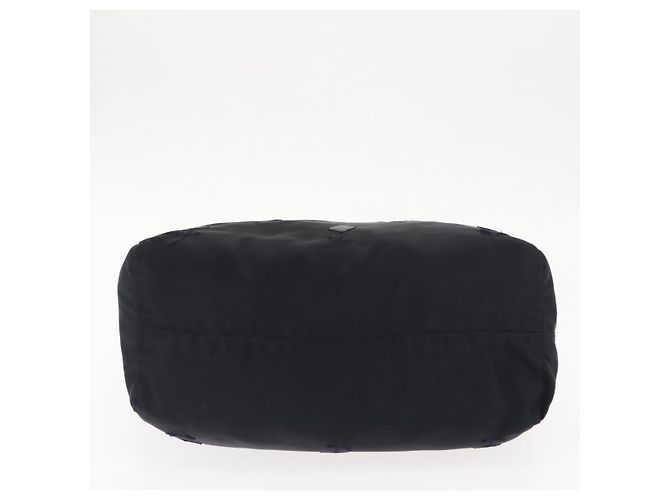 Borsa tote in nylon nera con ricamo di fiori PRADA Argento Auth bs30015 Nero - vista 5