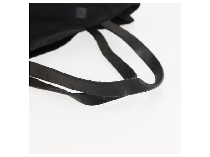 Borsa tote in nylon nera con ricamo di fiori PRADA Argento Auth bs30015 Nero - vista 7