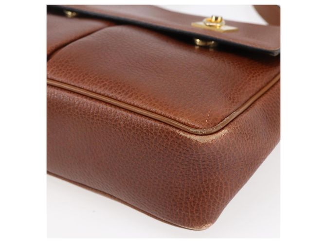 Céline Borsa a Spalla in Pelle Marrone Auth 146484 - vista 10