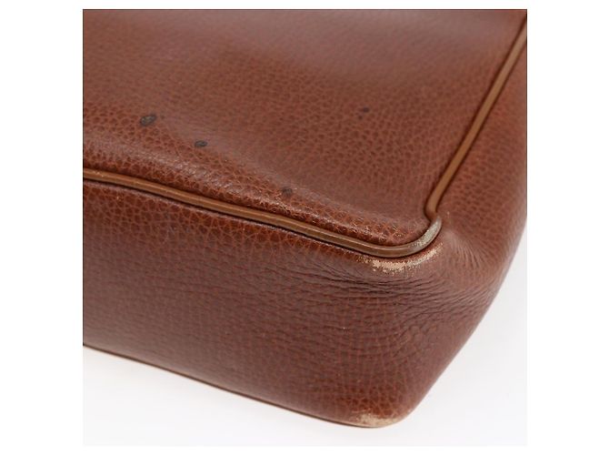 Céline Borsa a Spalla in Pelle Marrone Auth 146484 - vista 12