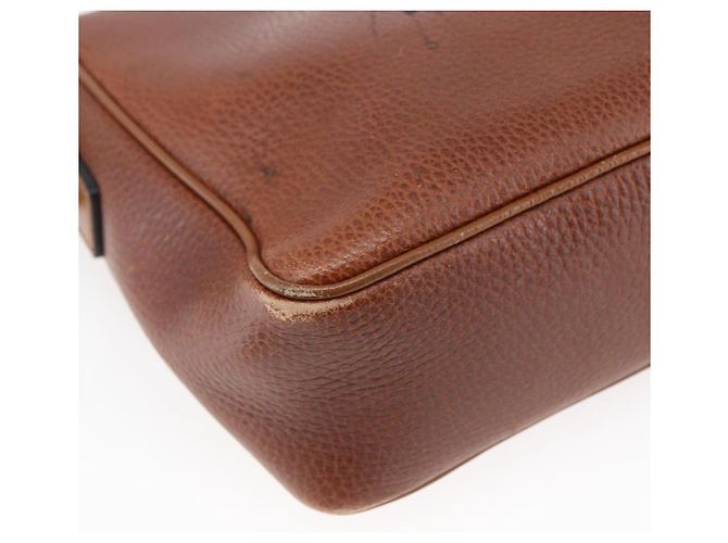 Céline Borsa a Spalla in Pelle Marrone Auth 146484 - vista 13