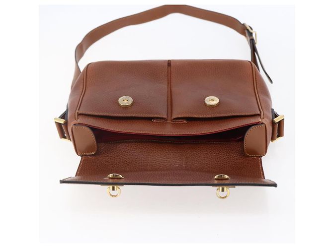 Céline Borsa a Spalla in Pelle Marrone Auth 146484 - vista 14