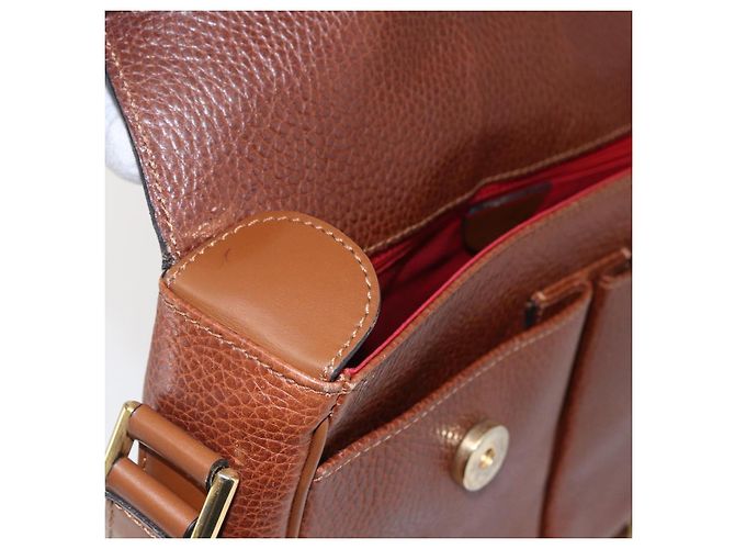 Céline Borsa a Spalla in Pelle Marrone Auth 146484 - vista 15