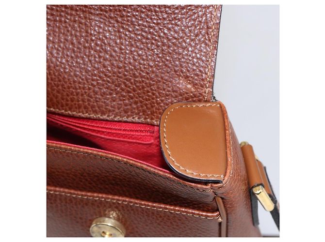 Céline Borsa a Spalla in Pelle Marrone Auth 146484 - vista 16
