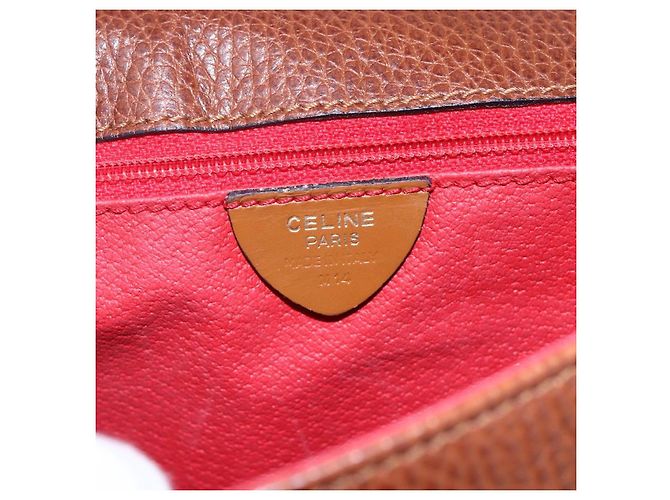 Céline Borsa a Spalla in Pelle Marrone Auth 146484 - vista 17