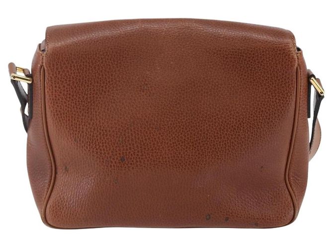 Céline Borsa a Spalla in Pelle Marrone Auth 146484 - vista 3