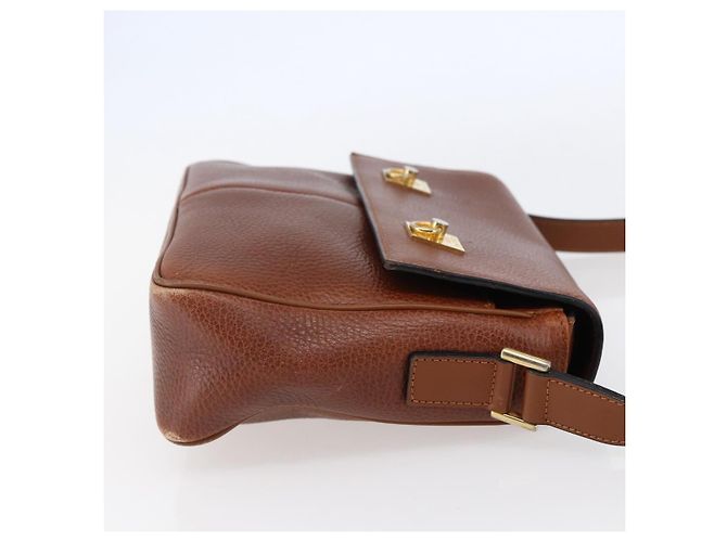 Céline Borsa a Spalla in Pelle Marrone Auth 146484 - vista 5