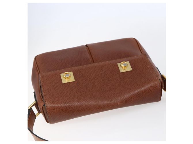 Céline Borsa a Spalla in Pelle Marrone Auth 146484 - vista 6