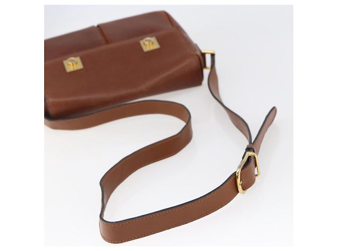Céline Borsa a Spalla in Pelle Marrone Auth 146484 - vista 7