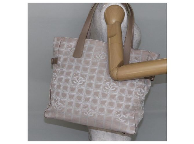 CHANEL Borsa Tote New Wave Canvas Rosa Argento CC Auth ep11016 - vista 22