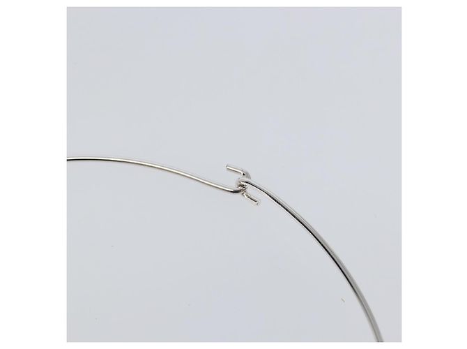 Choker in metallo argento Christian Dior Auth sw1695 - vista 4