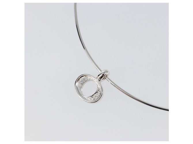 Choker in metallo argento Christian Dior Auth sw1695 - vista 6