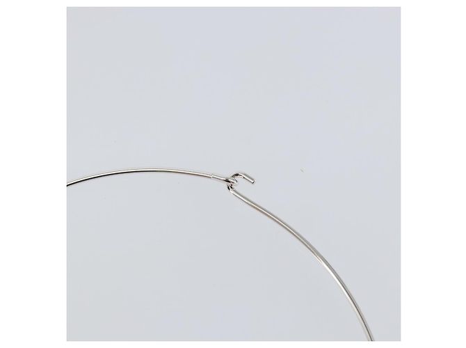 Choker in metallo argento Christian Dior Auth sw1695 - vista 7