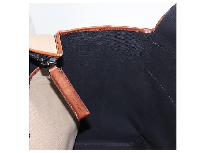 Berluti Calligraphy Tote Bag aus Canvas und Leder Beige Silber Authentisch bs29891 - Ansicht 18