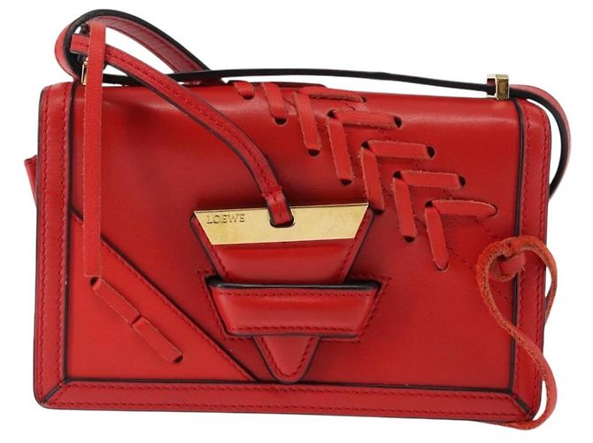 LOEWE Schultertasche aus Leder Braun Gold Auth bs29532 Golden - Ansicht 13