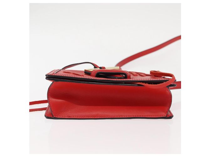 LOEWE Schultertasche aus Leder Braun Gold Auth bs29532 Golden - Ansicht 5