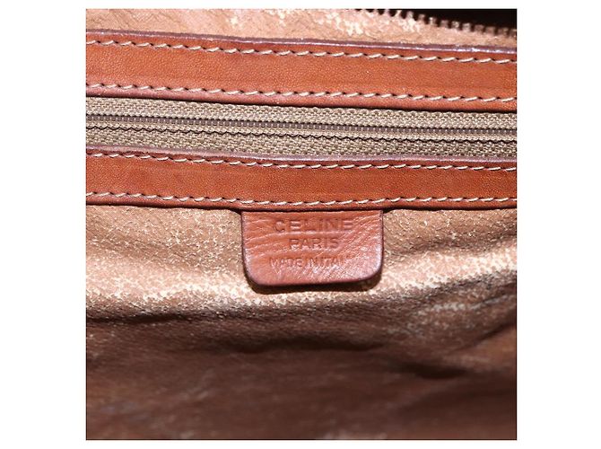 Céline Borsa tote in tela Macadam CELINE in pelle PVC marrone oro Auth bs29818 D'oro - vista 15