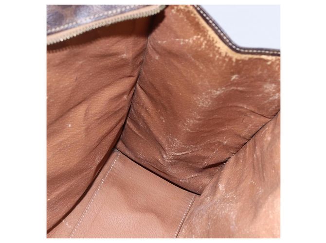 Céline Borsa tote in tela Macadam CELINE in pelle PVC marrone oro Auth bs29818 D'oro - vista 18