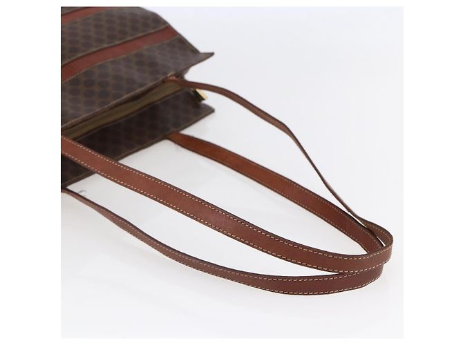 Céline Borsa tote in tela Macadam CELINE in pelle PVC marrone oro Auth bs29818 D'oro - vista 7